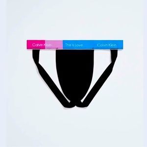 CALVIN KLEIN Pride Black Microfiber Jock Strap Mens Multiple Sizes Make Offers